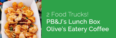 Food at Emmi will be 2 food trucks: PBJ Lunchbox and Olive's Eatery